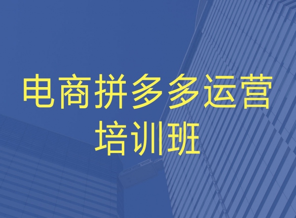 东莞长安拼多多培训班长安附近拼多多运营培训学校